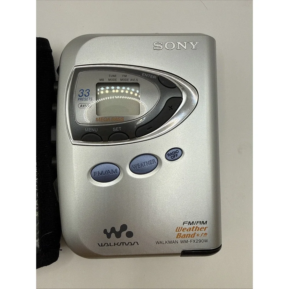 Sony Walkman WM-FX290W Cassette/FM/AM/TV Tuner/Weather Band - Tested Working
